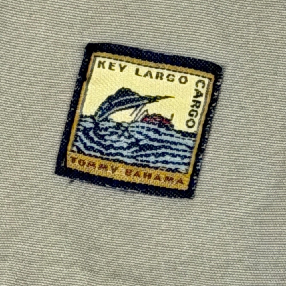 Vintage Tommy Bahama Key Largo Cargo Shorts Mens XL Sage Green Cotton Y2K - Picture 4 of 13
